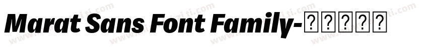 Marat Sans Font Family字体转换